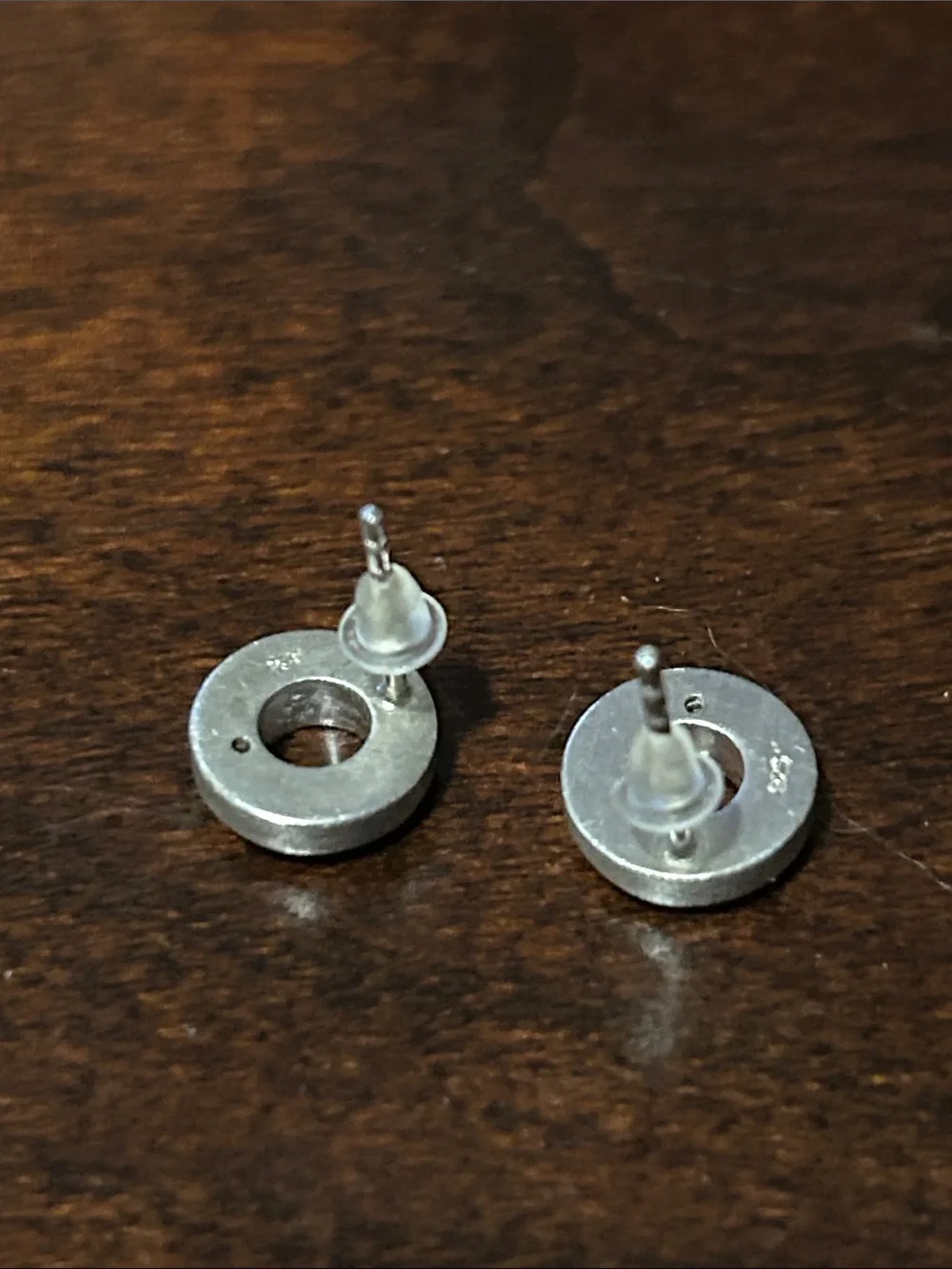 925 Sterling Silver Vintage Modernist Stud Earrings